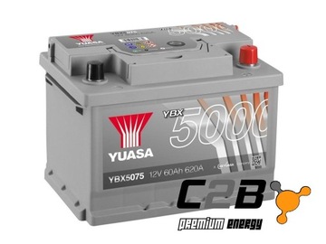 AKUMULATOR YUASA YBX5075 60Ah Skierniewice 3lata