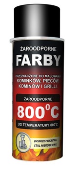 Farba w sprayu żaroodporna (400ml) CZARNY