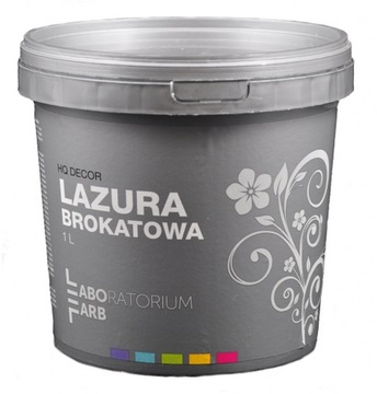 LAZURA BROKATOWA LAKIER DO ŚCIAN BEZBARWNY 1L