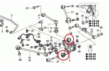 SILENTBLOK TĚHLICE HONDA ACCORD SEDAN ZADNÍ 2002-