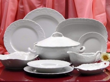 0001 TALERZ PŁYTKI 26cm ROCOCO ĆMIELÓW PORCELANA