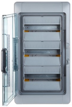 RN65 ПЛАСТИКОВЫЙ РАСПРЕДЕЛИТЕЛЬНЫЙ ЩИТ NT 36M 3X 12M N+PE IP65 622X340X161 ДЫМОВАЯ ДВЕРЬ
