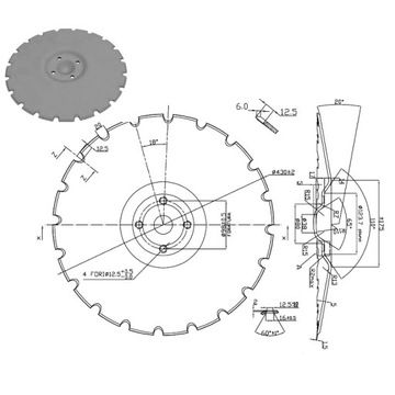 Диск культиваторный 430х5мм V55 459608 Vaderstad
