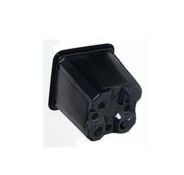 фото ориг. №1, Flowerpot roca 7 centimeters x 7 x 7 centimeters plastic black