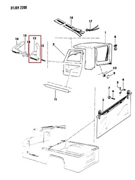 НАРУЖНАЯ РУЧКА JEEP WRANGLER CJ-7 SOFT TOP