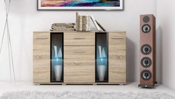 Комод SALSA сливовый, светодиодное освещение POLISH FURNITURE