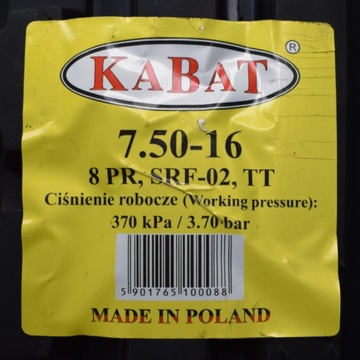 2 СЕЛЬСКОХОЗЯЙСТВЕННЫЕ ШИНЫ НОВЫЕ 7.50-16 KABAT 8PR 750-16