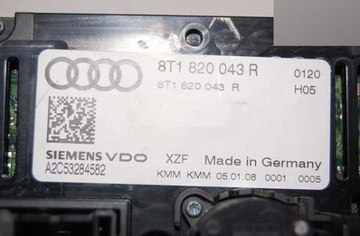 AUDI Q5 PANEL KLIMATIZACE 8T1820043R