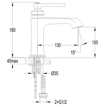 фото ориг. №8, Armance washbasin faucet, chrome gloss