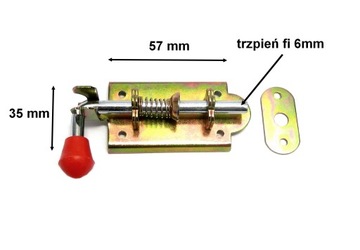 ZASUWA ZASUWKA SPRĘŻYNOWA FURTKA DRZWI ALTANA 75