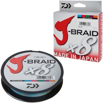 DAIWA J-BRAID X8 MULTICOLOR - 0.20 MM 150 M