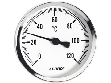 TERMOMETR TARCZOWY DO C.O. 1/2 63MM 120'C FERRO