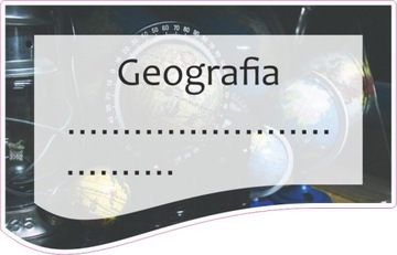 Naklejka na zeszyt SZ22 Geografia - 4 szt