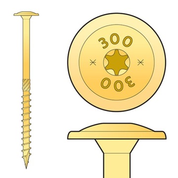 WKRĘTY CIESIELSKIE DO DREWNA 8x80 TORX TALERZOWE 50 szt