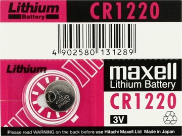 1x BATERIA LITOWA MAXELL CR1220 1220 DL ECR FV