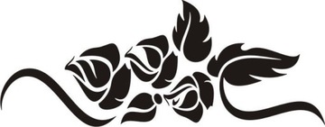 Naklejka na ścianę motyl kwiaty dekor Ornament 107