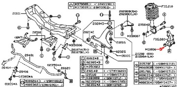 ВИНТ ПЕРЕДНЕГО ПОВОРОТНОГО РЫЧАГА SUBARU