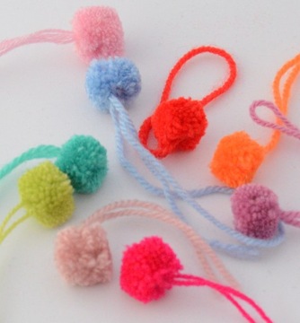 Pompon Kwadrat Wełna Akryl 100% 1,5 cm Nowość