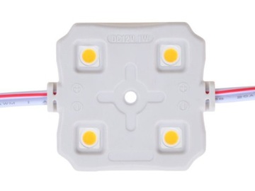 Moduł 4x LED 5050 - 12V wodoodporny - neutralny