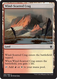 MTG 4x Wind-Scarred Crag