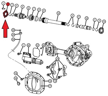 Сальник переднего моста RS Dodge Ram 1500 06-12