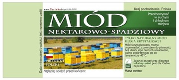 Etykiety na Miód Nektarowo-Spadziowy (100szt)E1018