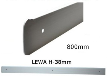 Listwa boczna lewa do blatu 38mm alu 800mm R3