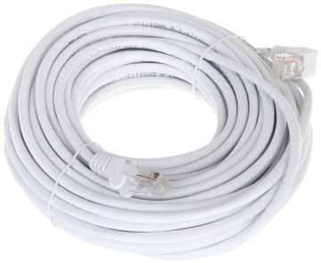 Patchcord RJ45/15-PK/W biały kat.5e 15m