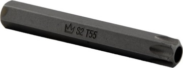 BIT KOŃCÓWKA TORX T55 x 75mm S2 z OTWOREM