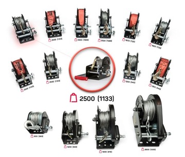Портативная лебедка; буксировочная способность 1133 кг/2500 фунтов; Тип веревки: ремень