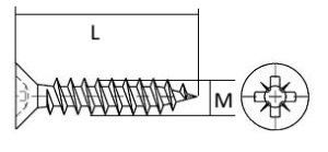 3 x 40 Закаленные шурупы для дерева 3,0x40 0,25 кг