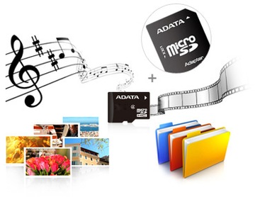 Карта памяти ADATA Micro SD SD Адаптер SDHC 8 ГБ