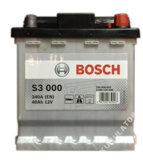 Аккумулятор BOSCH S3 12В 40Ач 340А