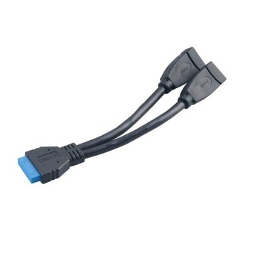 Kabel Rozgałęzienie USB 3.0 z płyty na 2x USB 3.0