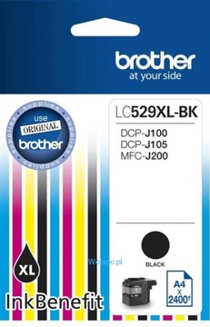 ORYGINALNY BROTHER LC529XL BK DCP J100 J105 J200 J-100 j-200 j-105