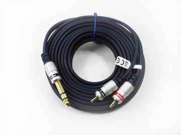 kabel przewód jack 6,3/ 2 rca chinch 5,0m VITALCO