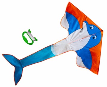 MEGA Duży Latawiec Delfin 140cm x 190cm HIT