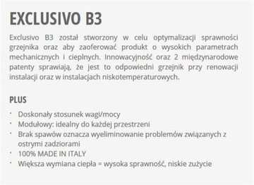 Алюминиевый радиатор 800 FONDITAL B3 EXCLUSIVO 1 ребро, высота 90см ga007