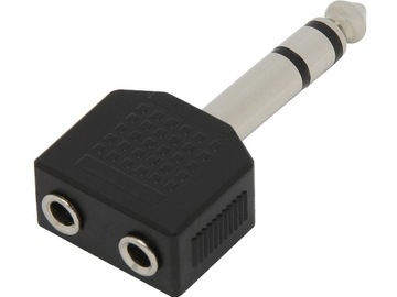 Adapter wtyk jack 6,3 / 2gnia jack 3,5 stereo(0581