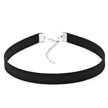 Naszyjnik CHOKER czarny Aksamitka 10mm różne długo