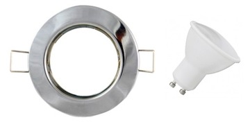 OPRAWKA DO PODBITKI DACH SREBRNY GU10 LED 10W