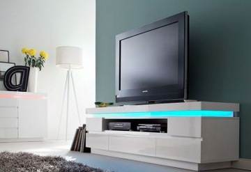 Infinity Szafka pod TV Lakier Wysoki Połysk+LED