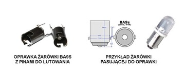 Гнездо с настроечными штифтами Ba9s T4W