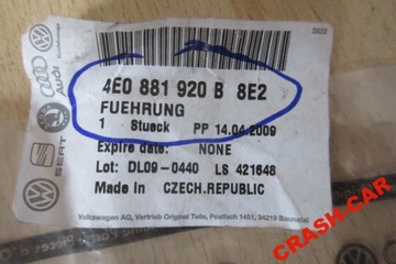 AUDI A8 D3 VODÍTKO PODHLAVNÍKU 4E0881920B 8E2