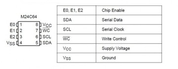 AT24C64D: память EEPROM I2C 64 Кбит.