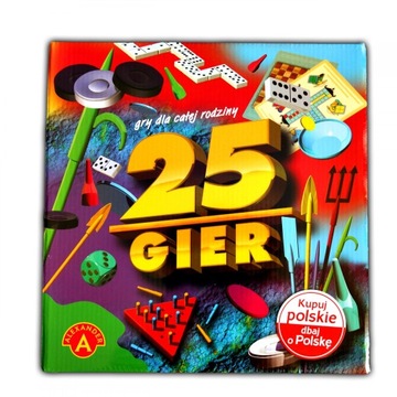 ALEXANDER: zestaw 25 GIER, bierki, pchełki, domino