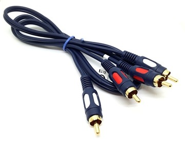 Przyłącze kabel CHINCH 2x RCA na 2xRCA 1m