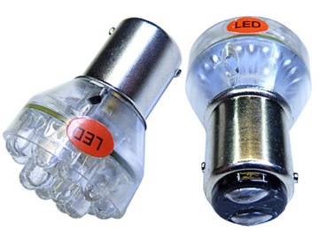 żarówka 24 LED Bay15d P21W 5W dwa włókna BIAŁA 12V