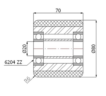 РОЛИКЫ 80X70 для ГРУЗОВИКОВ 80-70