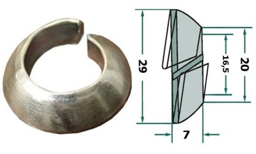 Коническая пружинная шайба для колес с шипами 16,5 мм.